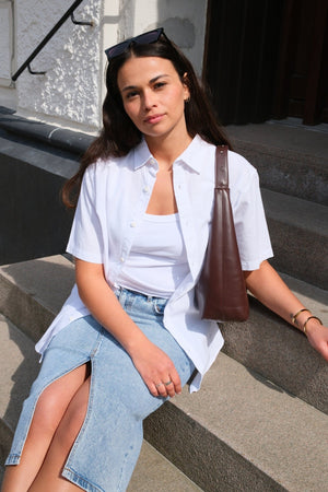 Kortärmad Linneskjorta - Vit