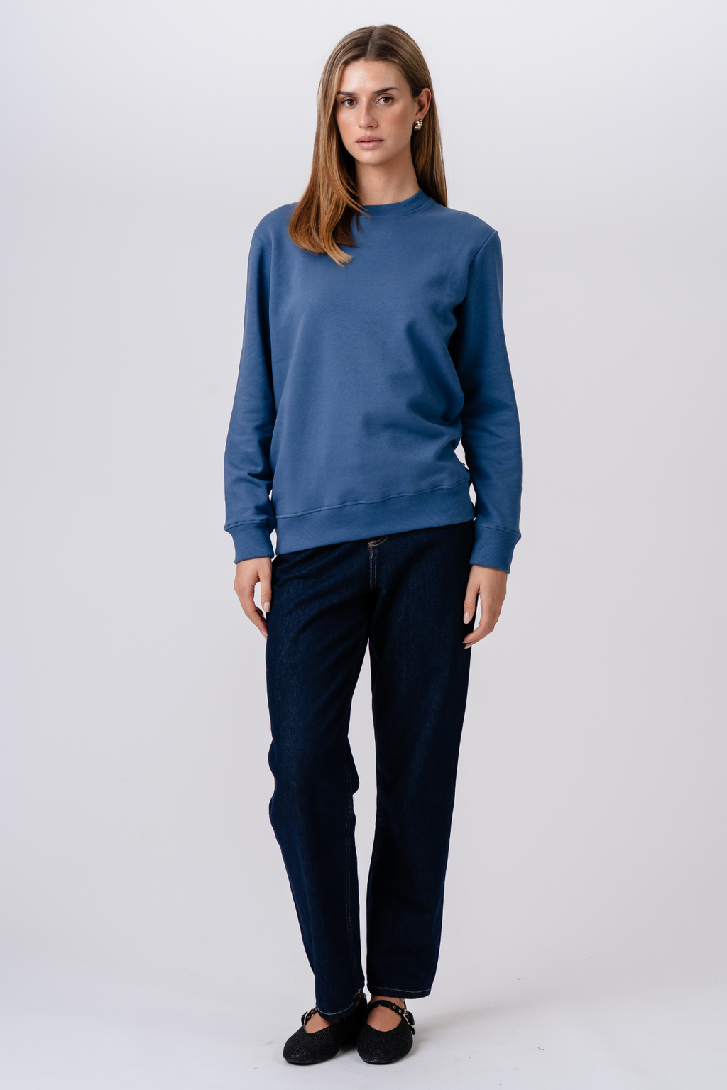 Sweatshirt Crewneck - Blå
