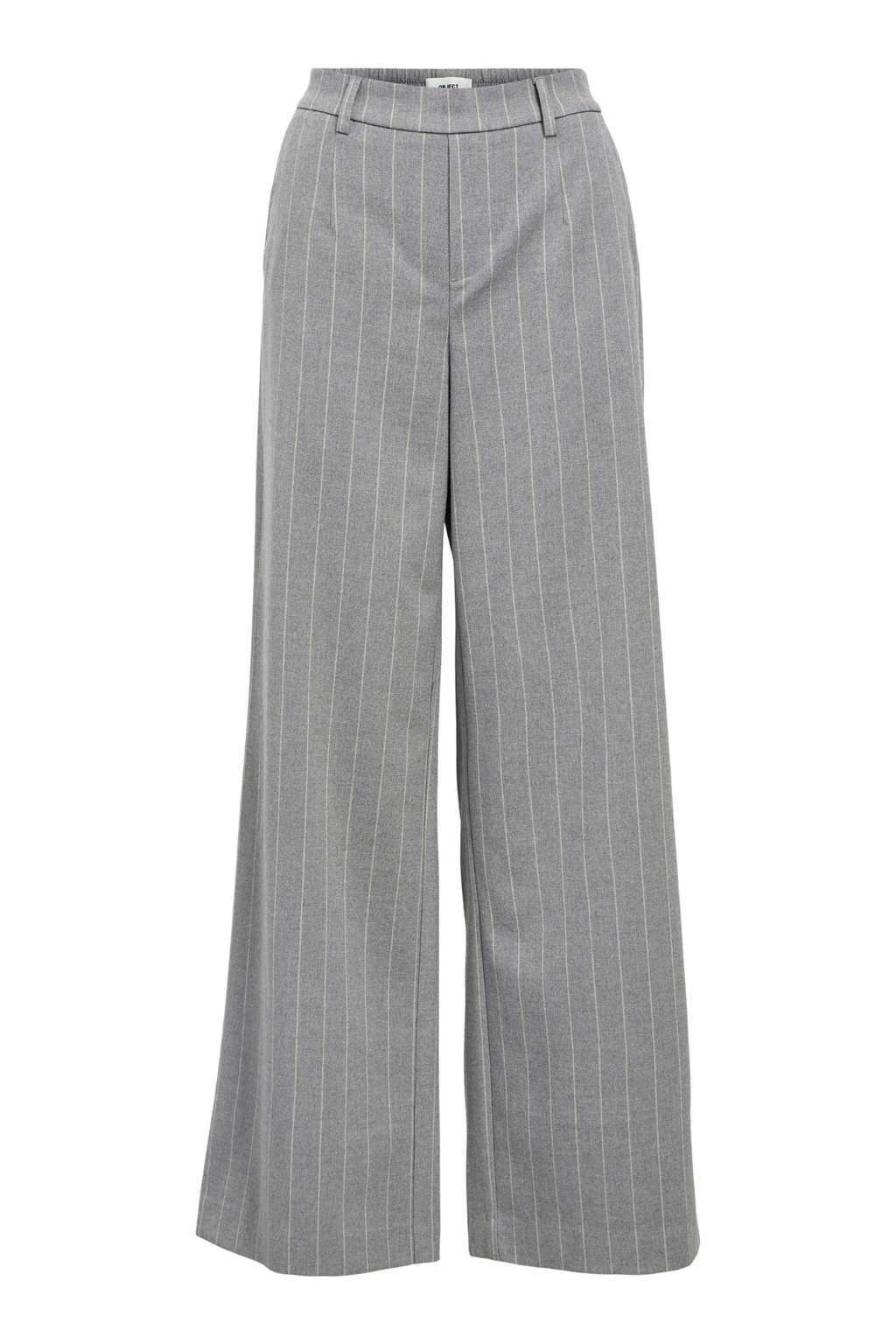 Lisa Wide Pant AOP - Mellangrå Melange