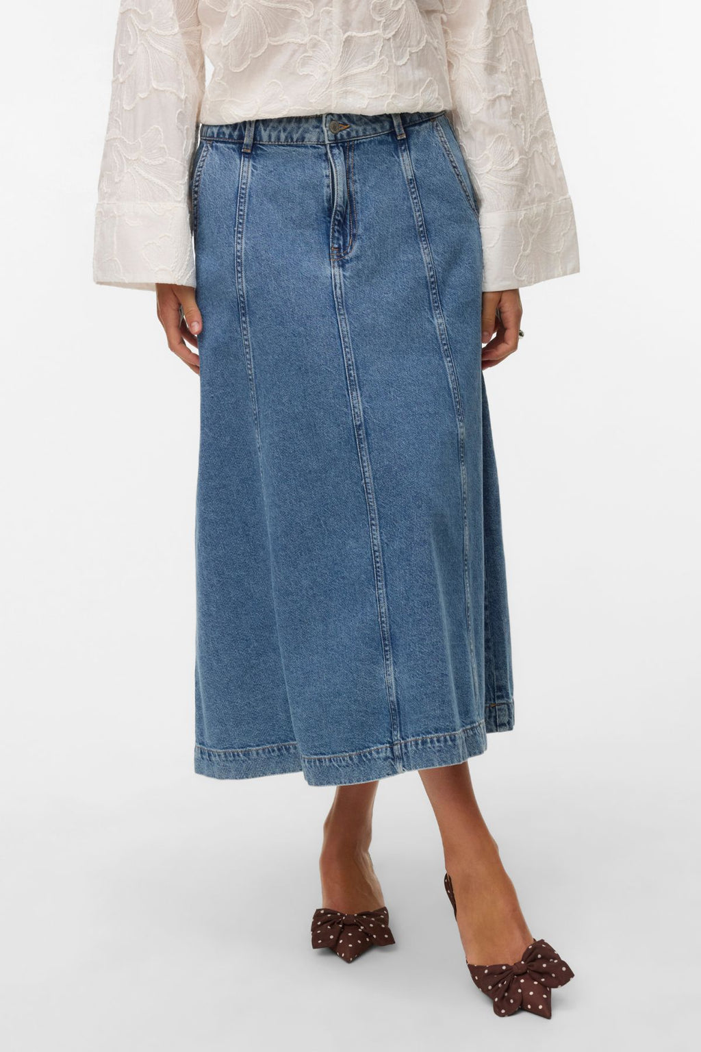 Alaina Denimkjol - Medium Blue Denim