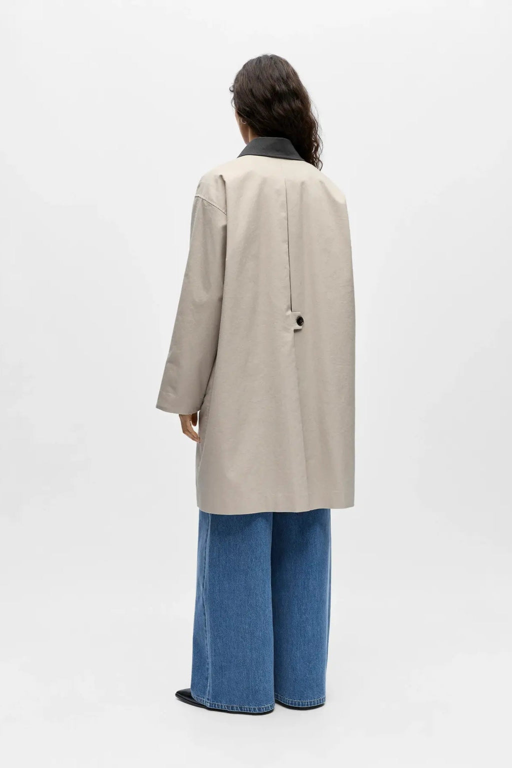 Alora Lång Trenchcoat - Birch Magnet