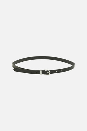 Myra Slim Belt - Svart Silver