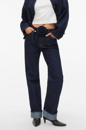 Allison Straight Rosebelt - Mörkblå Denim