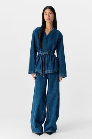 Mallie Blazer - Mellanblå Denim