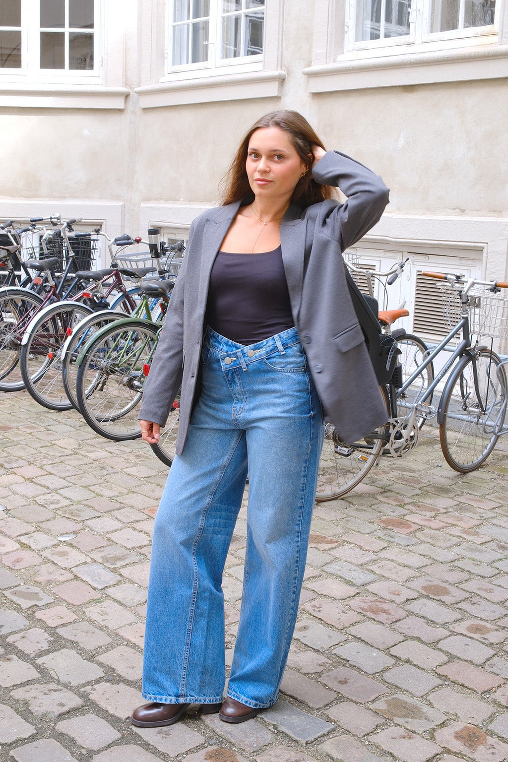 Klassisk fit Blazer - Mörkgrå