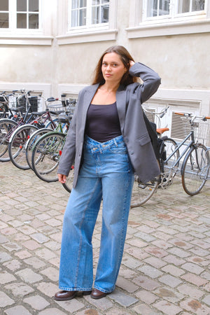 Klassisk fit Blazer - Mörkgrå
