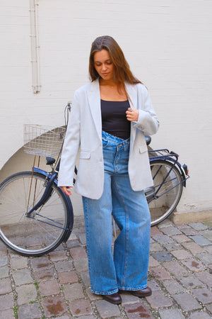Klassisk fit Blazer - Ljusgrå
