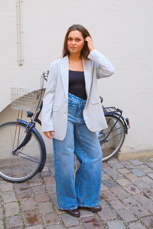 Klassisk fit Blazer - Ljusgrå