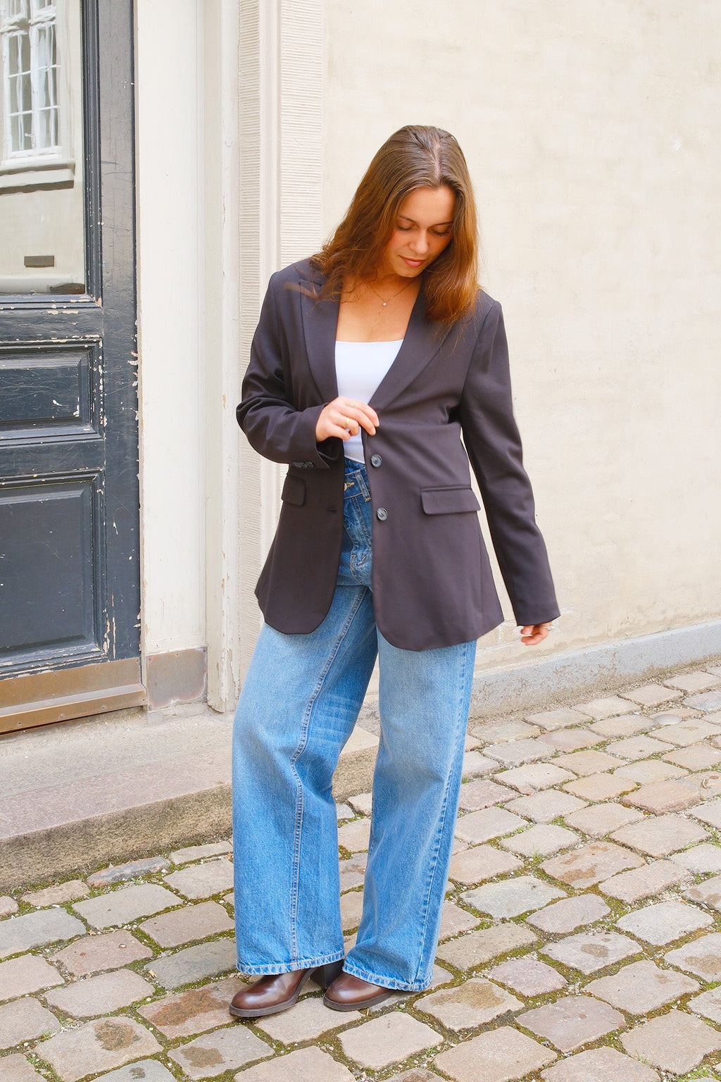Klassisk fit Blazer - Marinblå