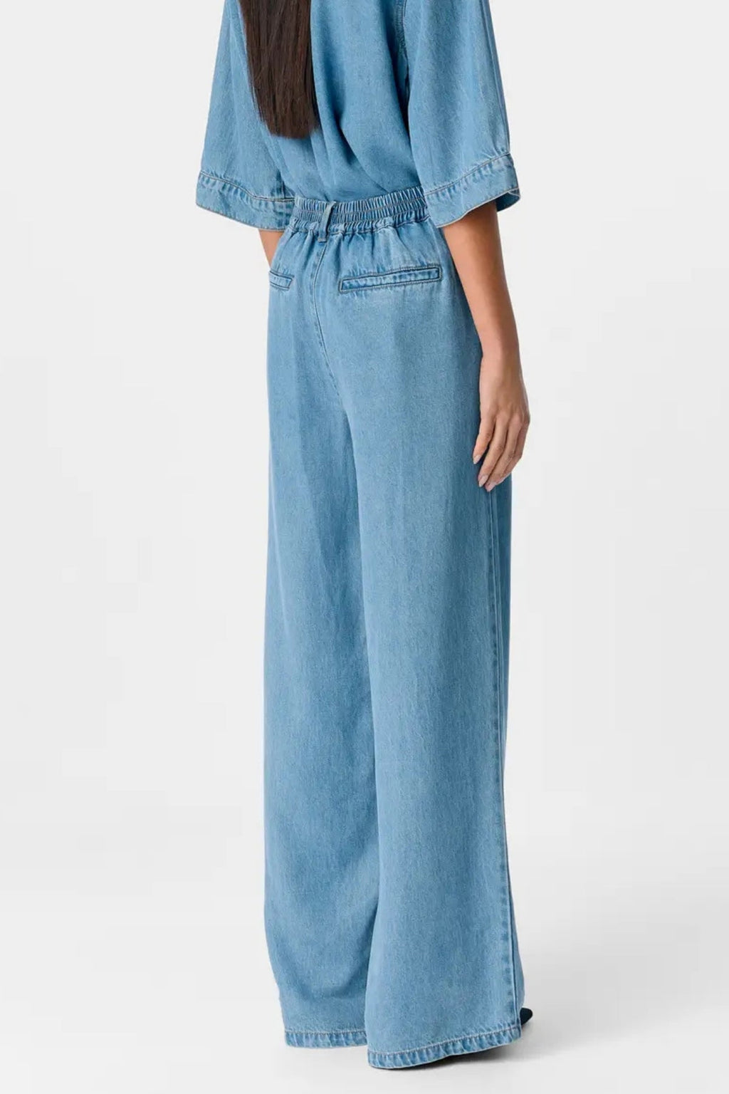 Frame Lisa Wide Pants - Ljusblå Denim