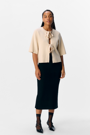 Julla Parvi 2/4 Stickad Kofta - Sandskal