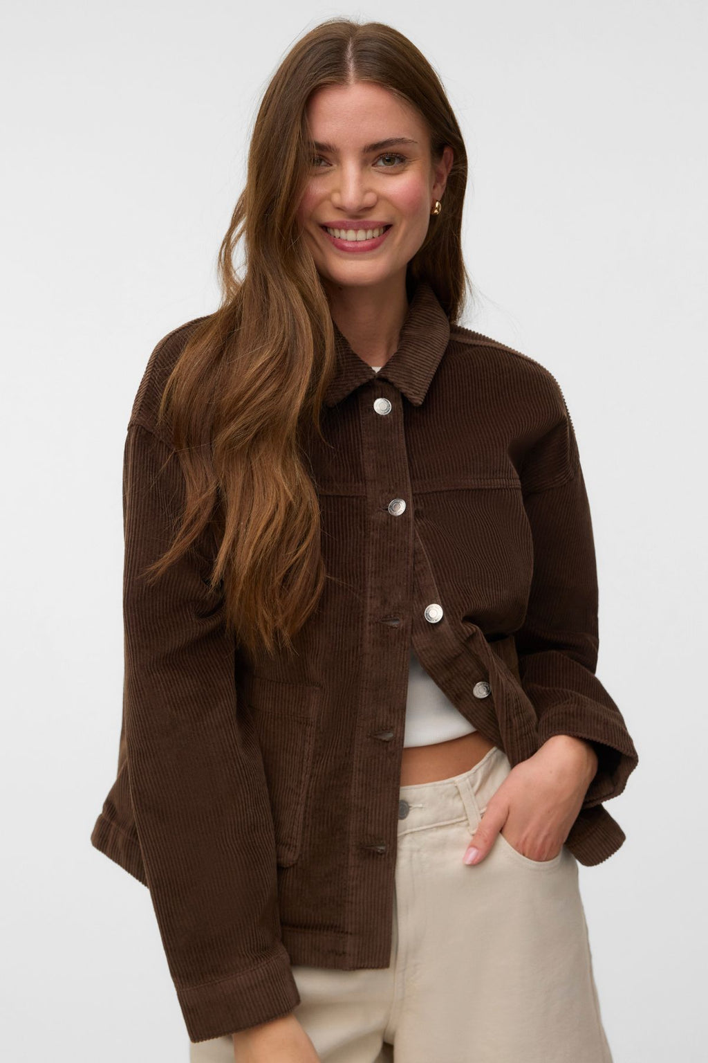 Jamie Corduroy Shacket - Chocolate
