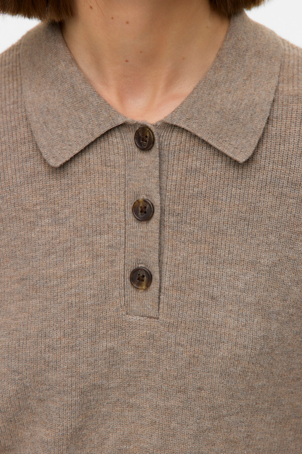 Elegant Polotröja - Silver Mink