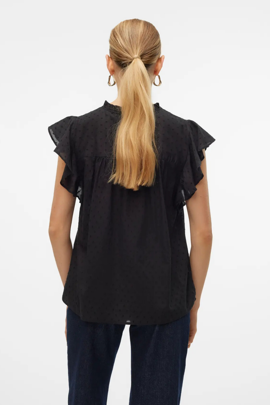 Trine Spets Topp - Svart