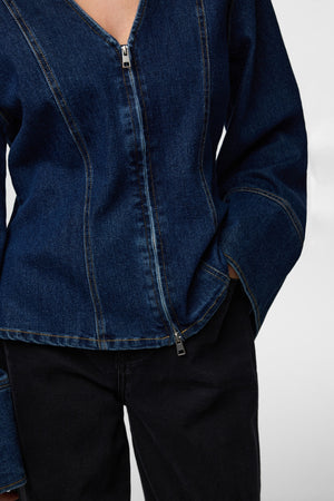 Flora Denimskjorta - Mörkblå Denim