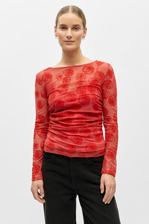 Elodie Topp - Cranberry Poinsette Roses