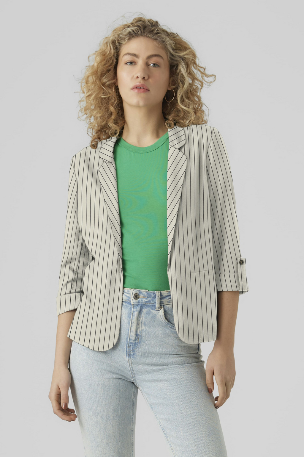 Jesmilo 3/4 Lös Blazer - Silver Fodrad