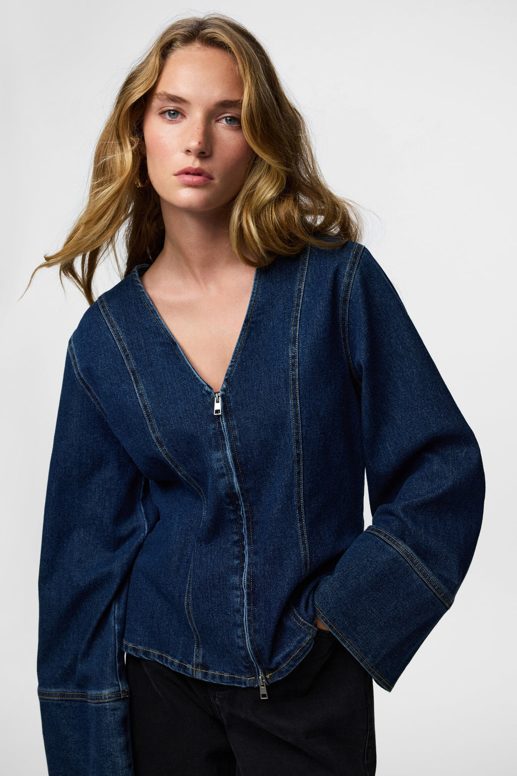 Flora Denimskjorta - Mörkblå Denim