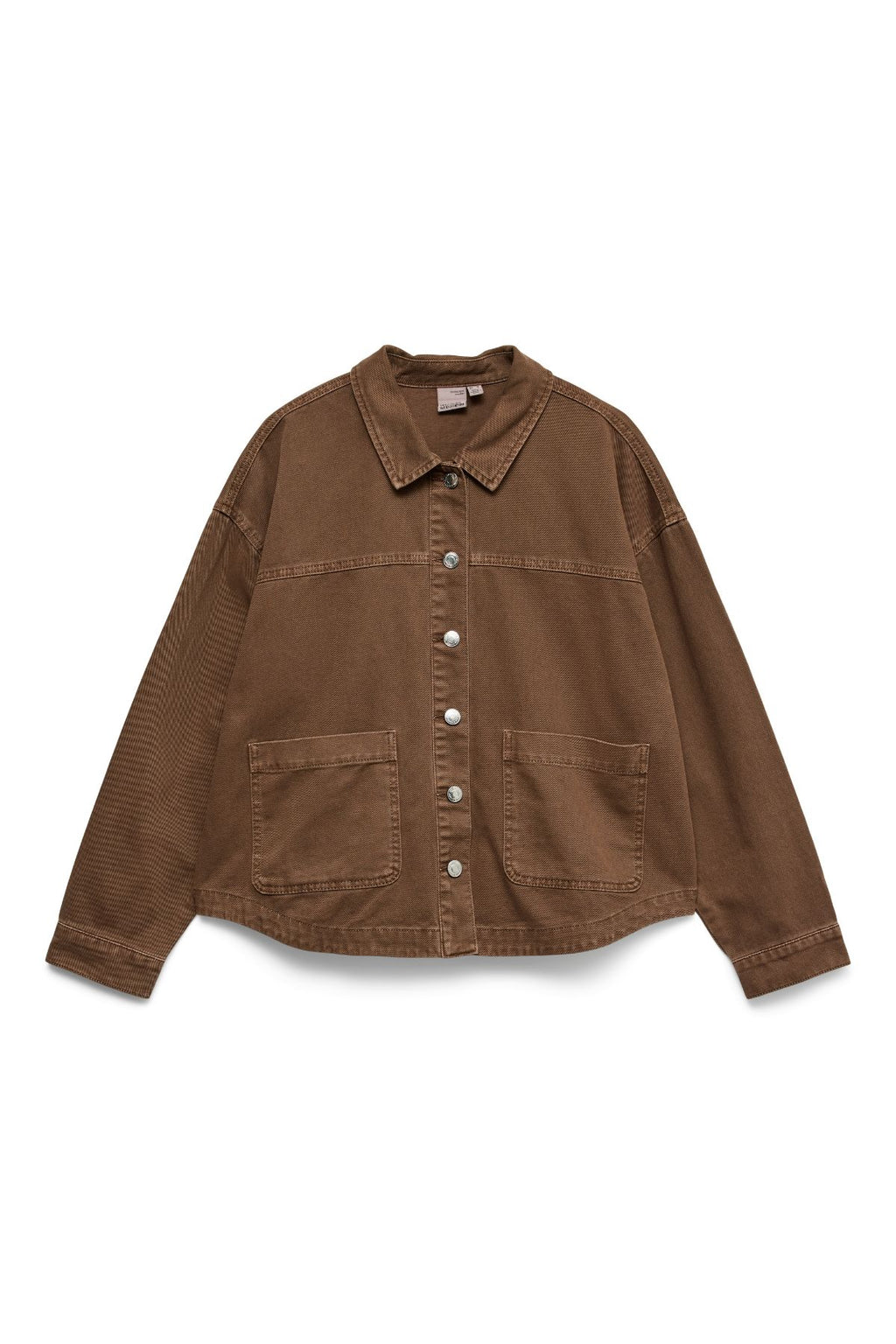 Jamie Denim Shacket Mix - Kakaobrun: Tvättad