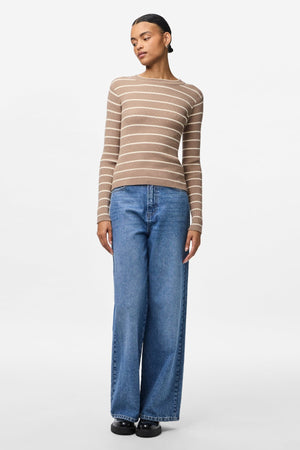Mira New O-Neck Knit - Greige/Björk