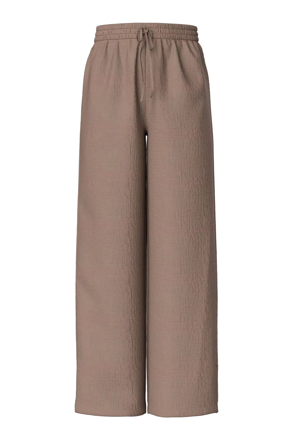 PIECES Sastina High-Waisted Wide Pants - Coffee Quartz