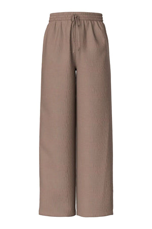 PIECES Sastina High-Waisted Wide Pants - Coffee Quartz