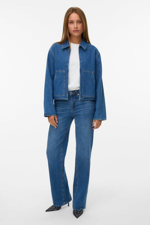 Aura Jeansjacka - Medium Blue Denim