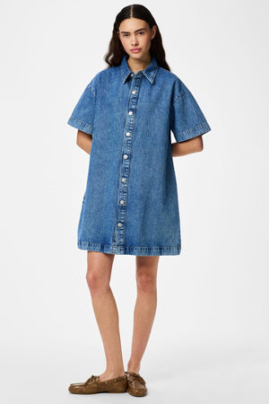 Sky A-Shape Denimklänning - Medium Blue Denim