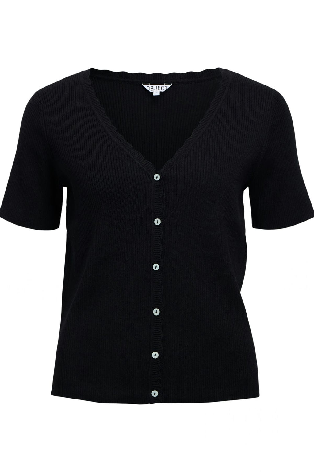 Kelly Re V-ringad Cardigan - Svart