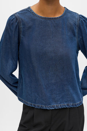 Frame Topp - Mörkblå Denim