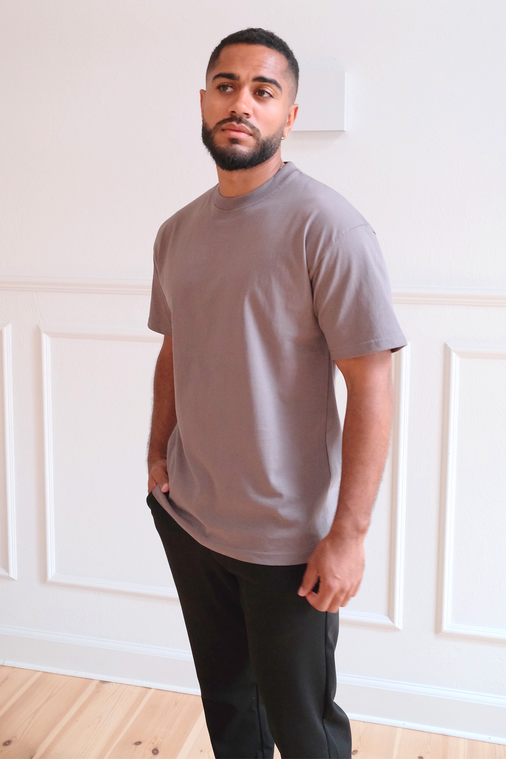 Heavy Boxfit Tee - Mörkgrå