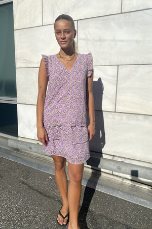 Star Frill V-Neck Blus - Lemon Meringue