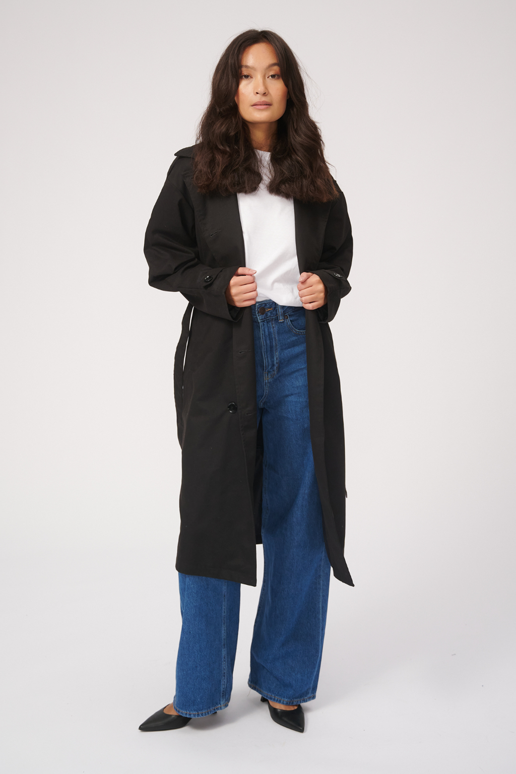 Linea trenchcoat - Svart