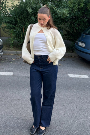 Performance Loose Jeans - Dark Blue Denim