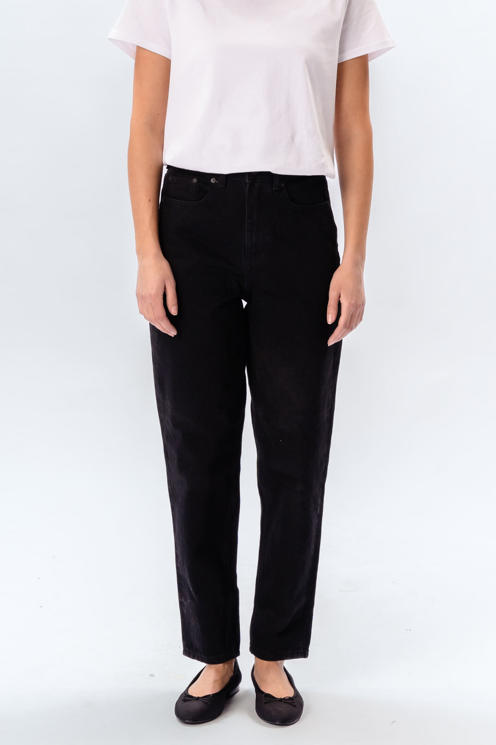 Performance Mom Jeans - Black Denim