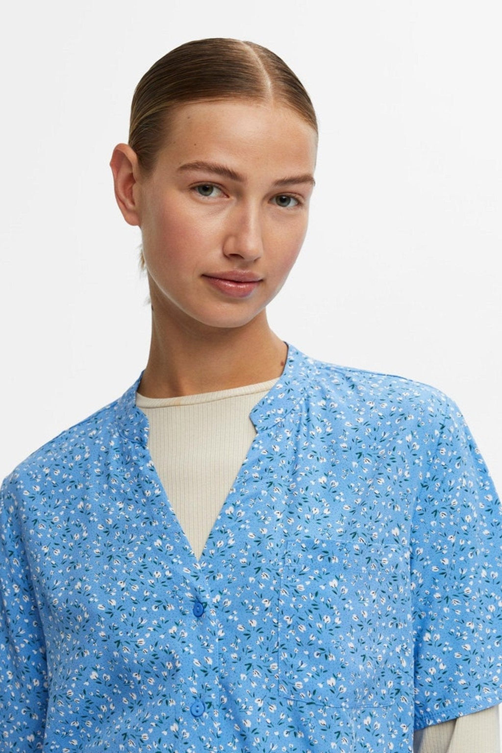 Ema Elise Skjortklänning - Marina