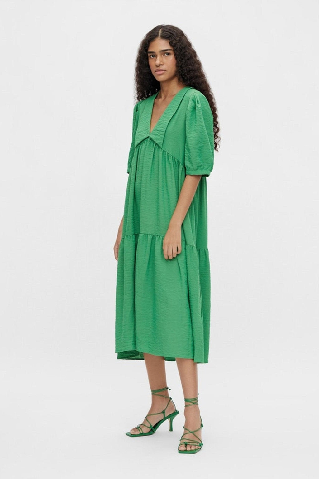Alaia Läng Klänning - Artichoke Green