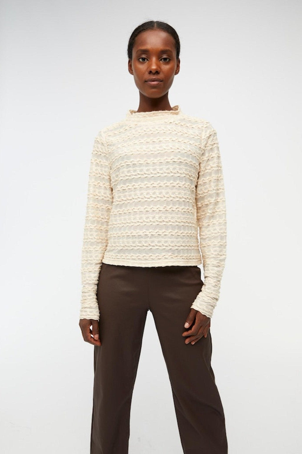 Runa Långärmad Blus - Sandshell