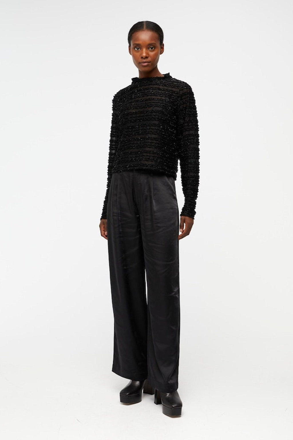 Runa Långärmad Blus - Svart