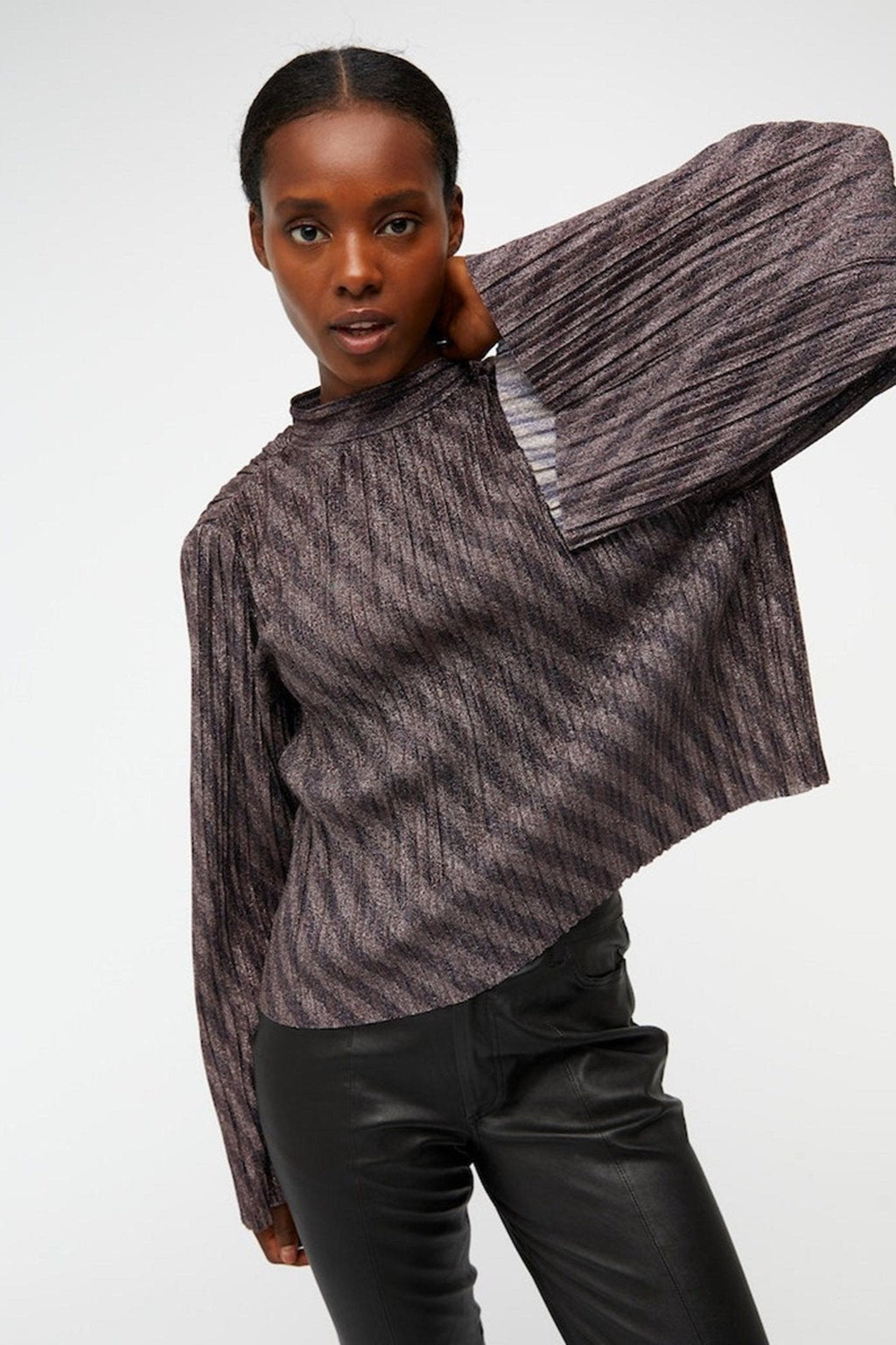 Lux Långärmad Blus - Svart