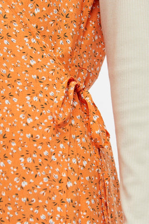 Ema Elise Wrap Klänning - Autumn Sunset