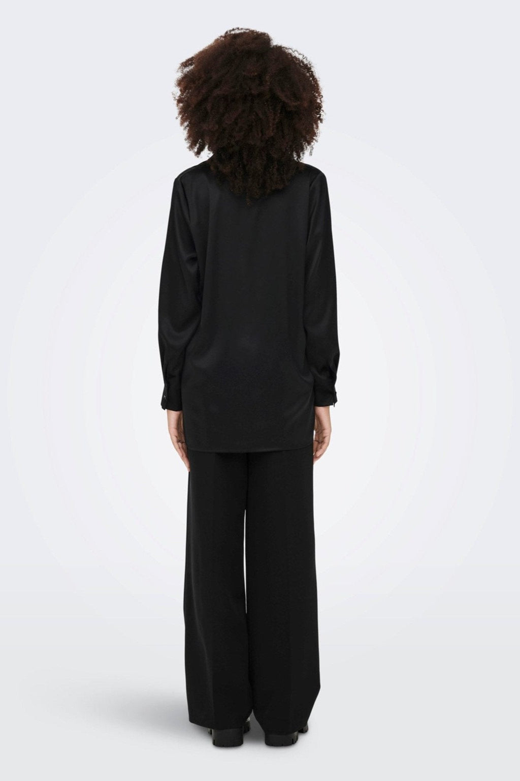 Victoria Satin Skjorta - Svart