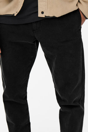 Avi Beam Chino Twill Pants - Svart