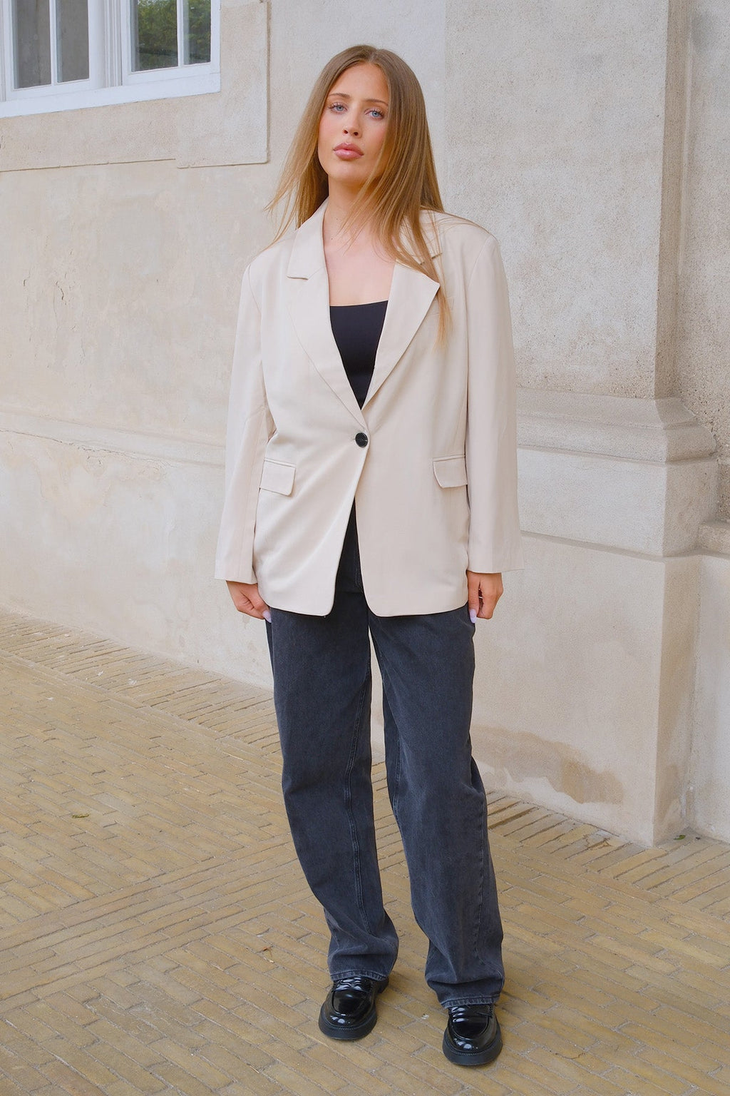 Oversized Kavaj - Beige