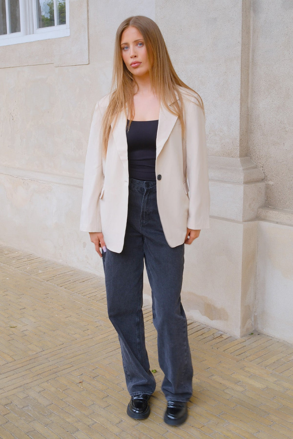 Oversized Kavaj - Beige