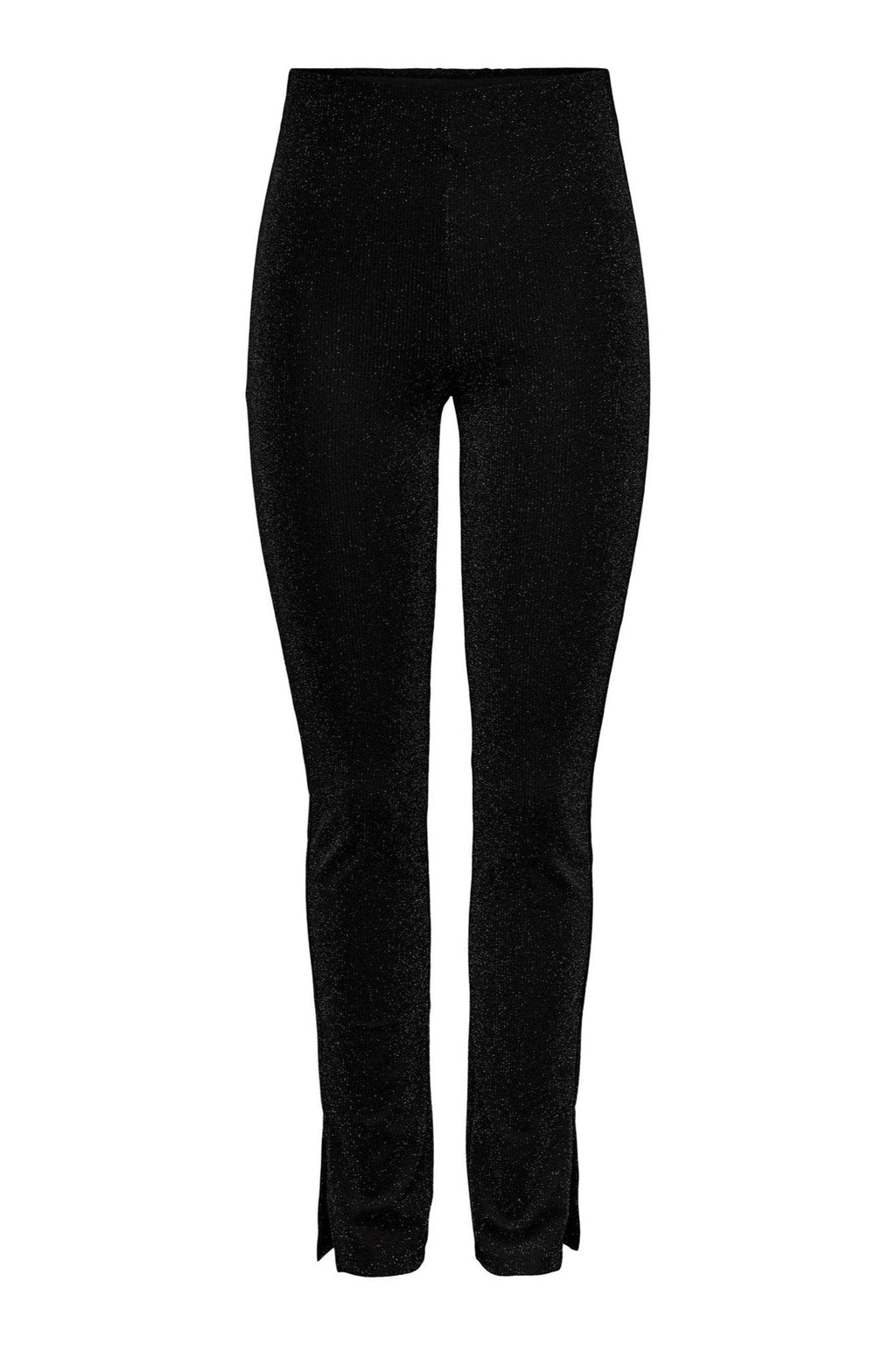 Lina High Waist Slit Pants - Svart