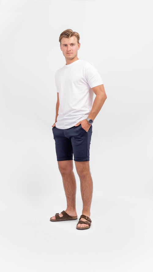 Chino Shorts - Navy - TeeShoppen - Blå