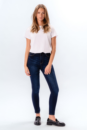 Performance Skinny Jeans - Dark Blue Denim