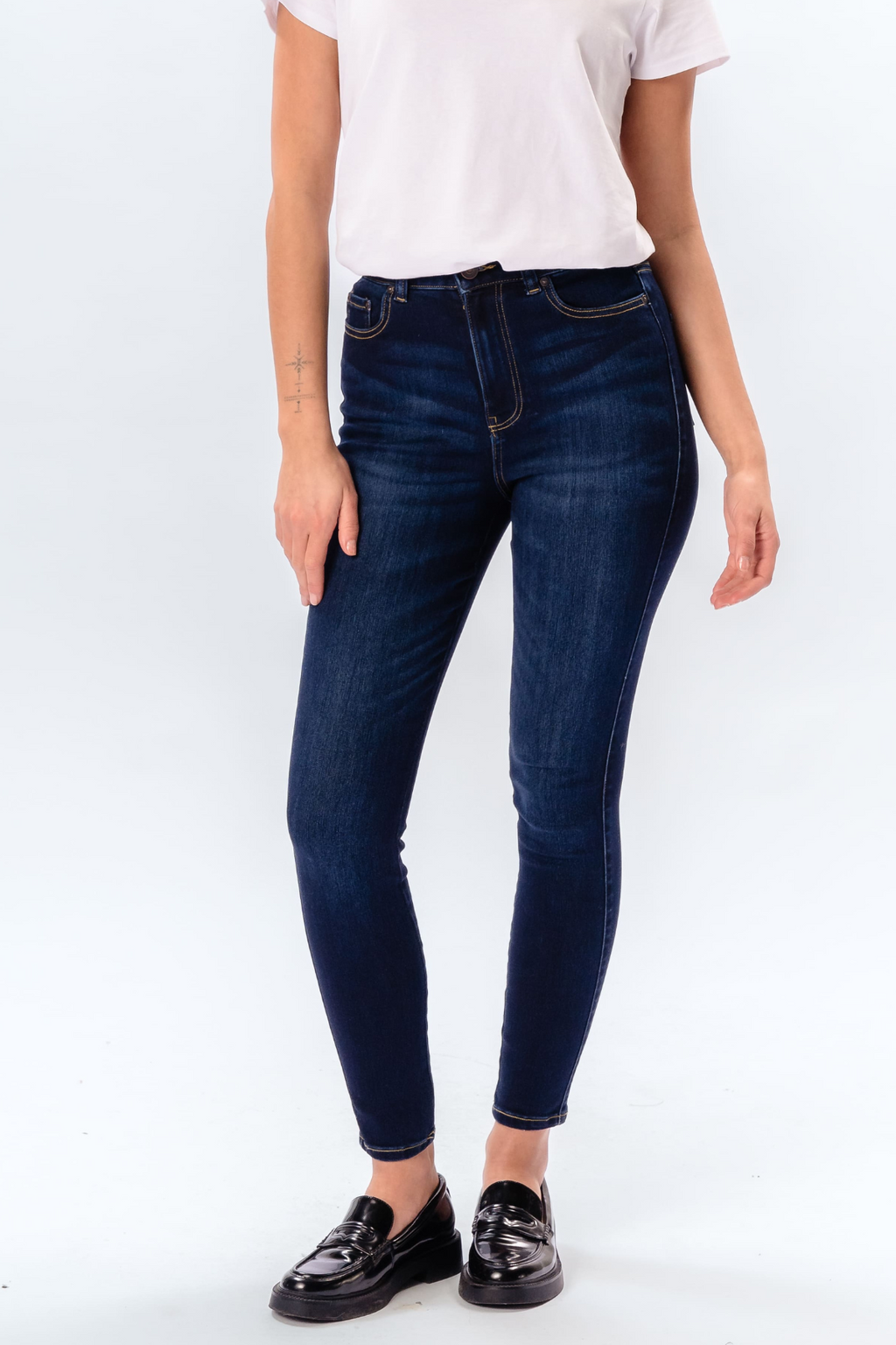 Performance Skinny Jeans - Dark Blue Denim