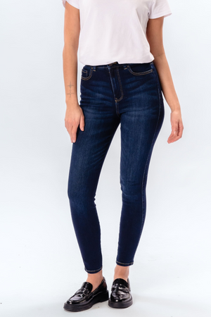 Performance Skinny Jeans - Dark Blue Denim